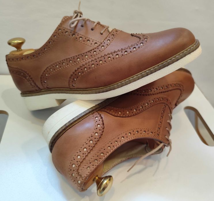 Pantofi smart casual 38 38.5 Knoc England piele naturala moale camel