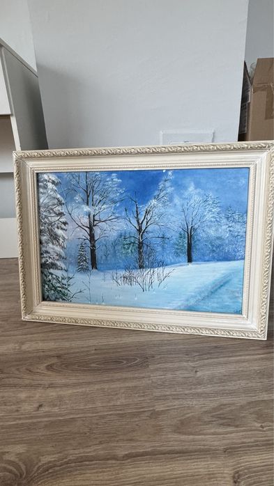 Зимна картина неизвестен художник