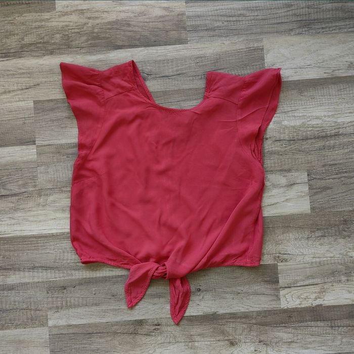 Къс цикламен топ Bershka