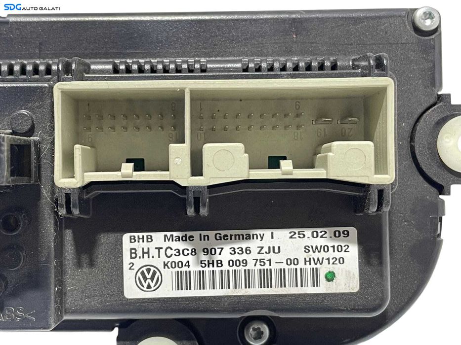 Panou Modul Unitate Comanda AC Aer Conditionat Clima Climatic Volkswagen Caddy 2010 - 2015 Cod 3C8907336 [L2870]