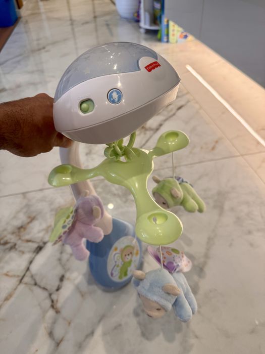 Fisher-Price Butterfly Dreams 3-в-1 въртележка с проектор и музика