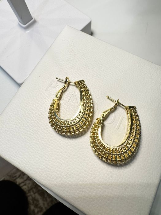 Cercei placați cu aur de 14k