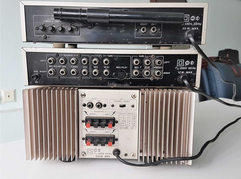 Rare Vintage Lenco Italia Amplificator MI 70 + Pre MP 70 + Tuner MT 70 – Power Linie Amplificare