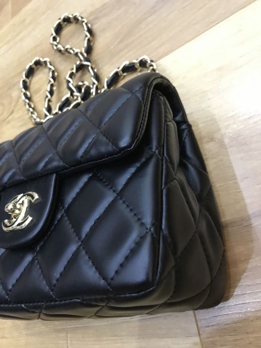 Сумка chanel черная мини