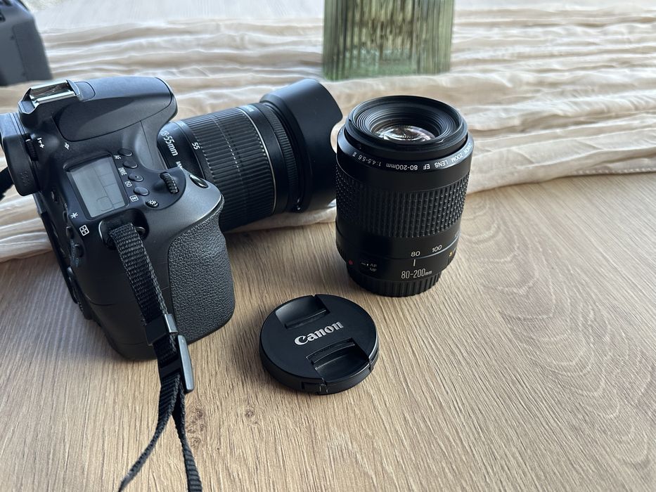 Camera Canon 60D + Obiectiv 18-55 STM + Tele 80-200