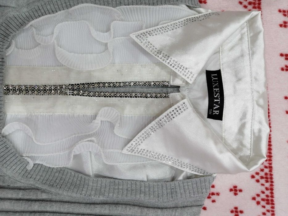 Bluza stil camasa cu volanase