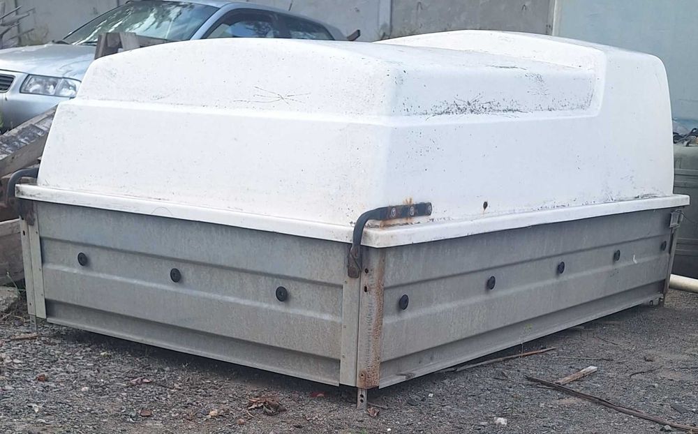 Remorca zincata auto 750 Kg- basculabila - 2sectoare & capac din fibra