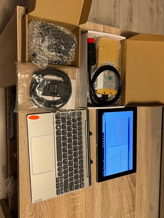 Kit tableta / laptop  Lenovo D330 + tester / diagnoză delphi 2021 + VCDS 2025