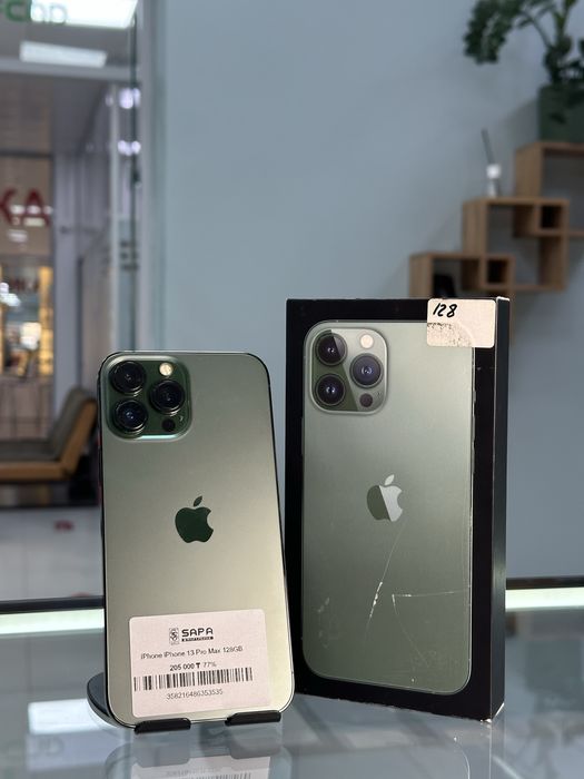 айфон 13 про макс зеленый 77%