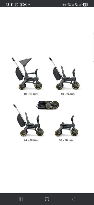 Tricicleta pliabila Doona Liki Trike S3 Grey Hound
Tricicleta Pliabila