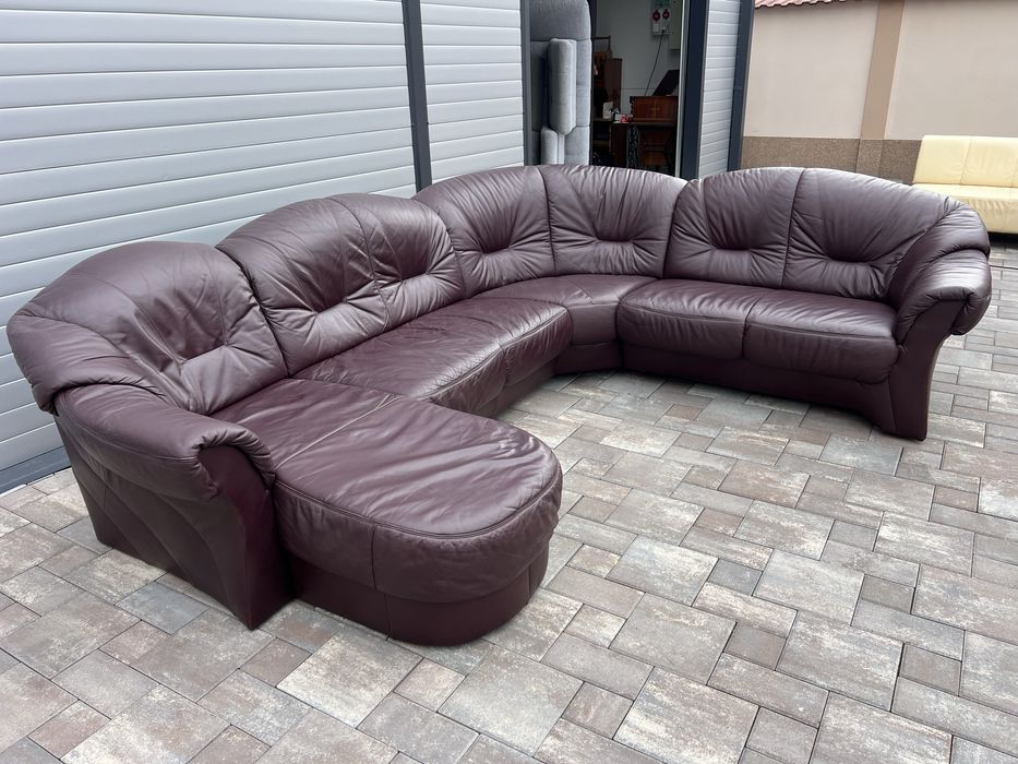 Coltar Living ~ Sufragerie XXL Piele Naturala  Forma U