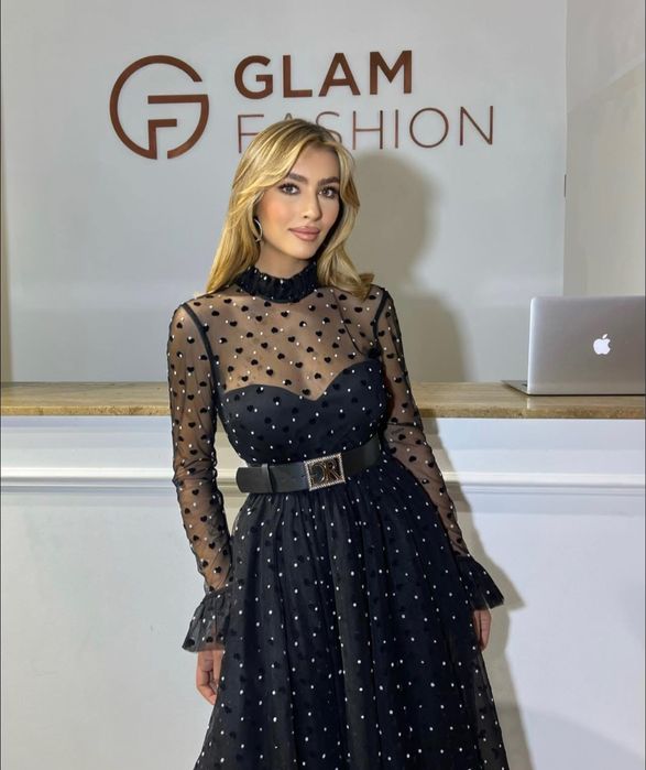 Rochie midi cu inimioare