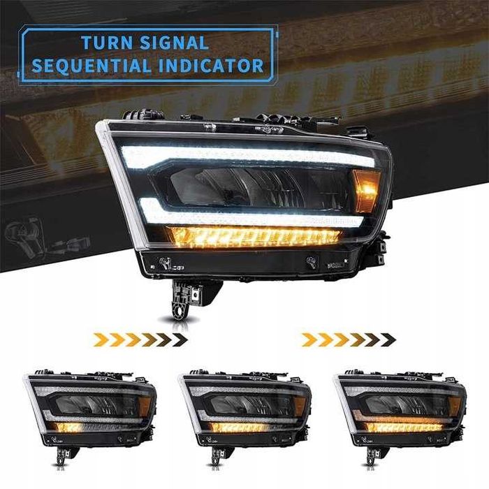 Комплект фарове DODGE RAM 1500 2019 - 2023 FULL LED