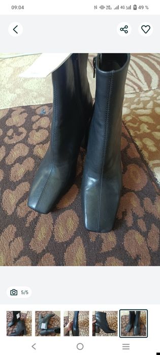 Кожаные ботильоны 38 размер