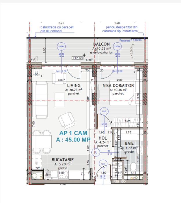 PF vând apartament 2 camere