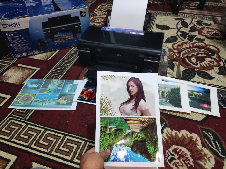 Epson yangi P P50 dyuzi 100% atigi 1677ta chiqargan 6 ta rangli printn