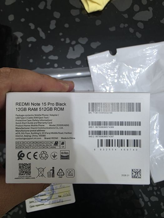 REDMI Note 15 Pro Black
12GB RAM / 512GB ROM