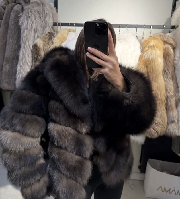 Шуба из песца автоледи