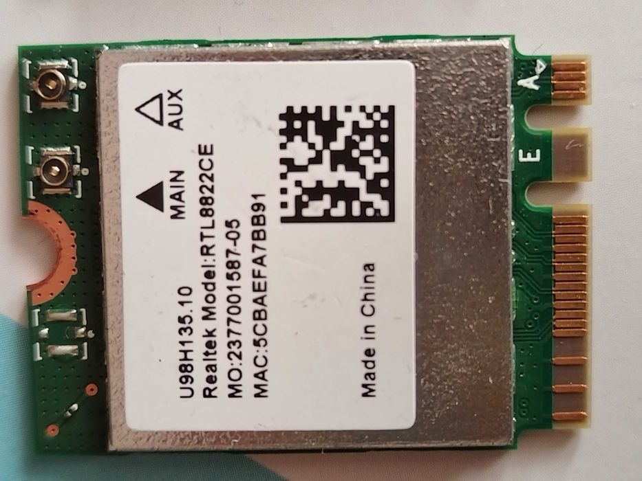 Двубандова Wi-Fi карта Realtek RTL8822CE (M.2) + Bluetooth 5.0