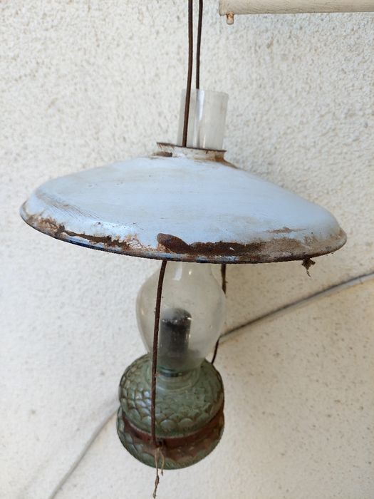 Старинна газова лампа , автентична .