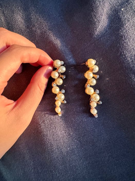 Серьги. Бижутерия. Жемчуг и камни. На выпускной/вечерние