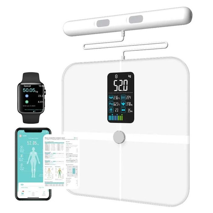 Смарт кантар за телесно тегло и мазнини с 8 електрода