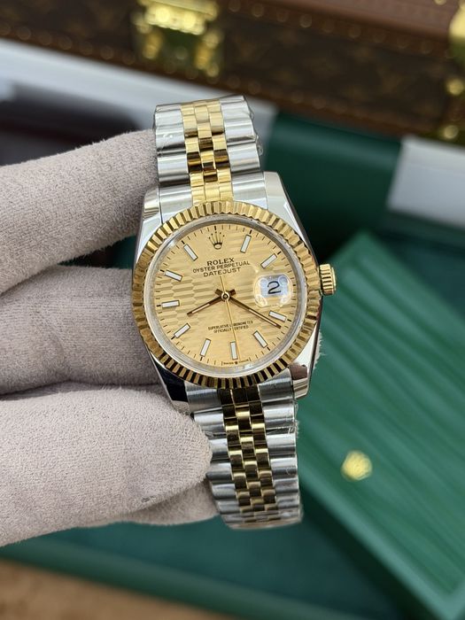 Rolex Date-Just 36 Index Champagne Dial