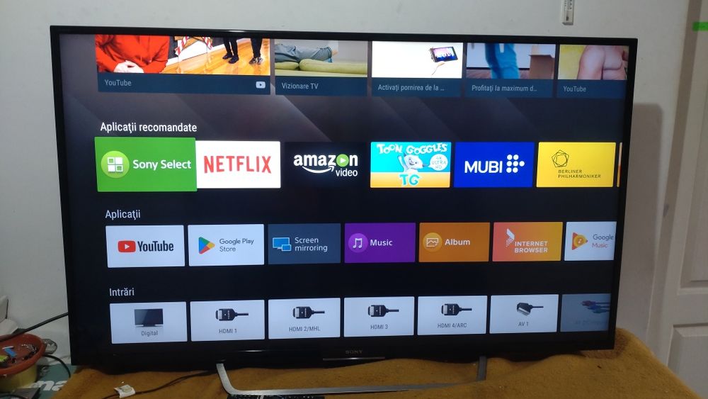 Televizor Smart 4K UHD Android Sony 140 cm WiFi