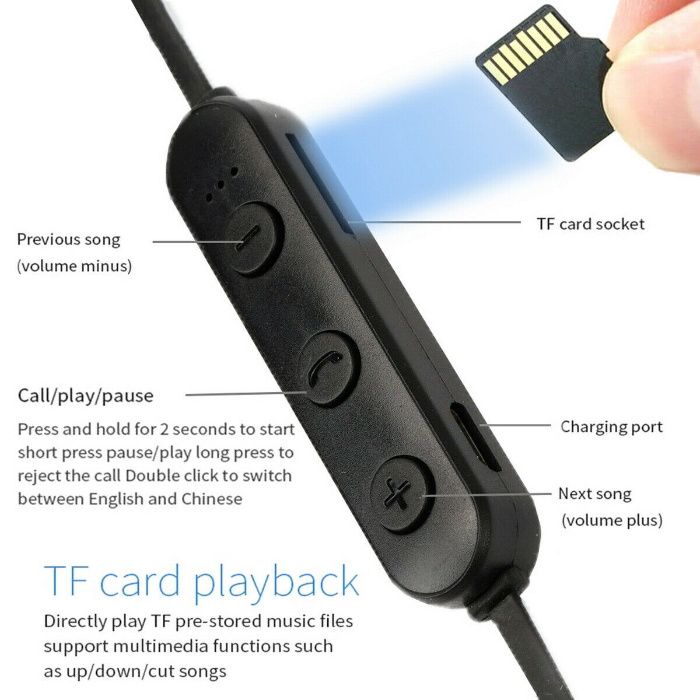 Casti wireless, Bluetooth 5, Micro USB, magnetice, 10m transmisie Noi!