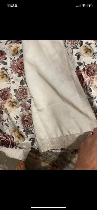 Set draperii cu trandafirii material moale calitate