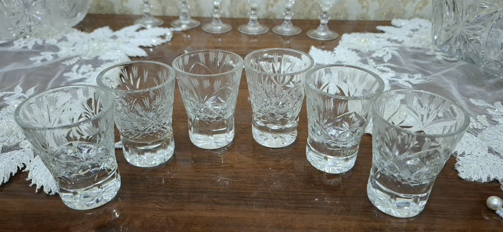 Хрустал рюмки Xrustal ryumka ideal xolatda