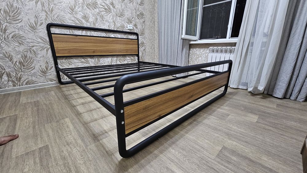 Металлическая кровать. Двуспальная кровать.Temir Kravat