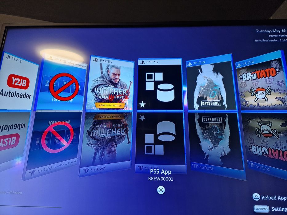 Ps5 disc version modat 825gb Fw 9.00