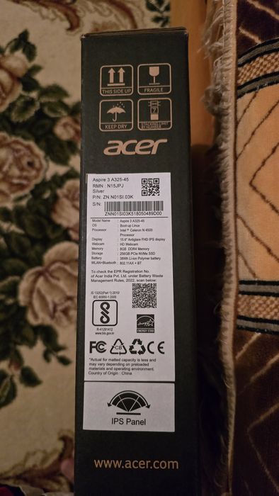 Новый ноутбук асер.