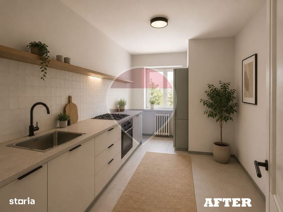 Apartament cu 3 camere de vânzare în zona Brailei