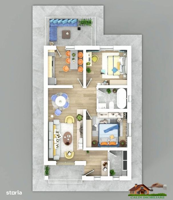 Case individuale Plan Parter 3 camere 76mp Teren 300 mp Lunca Cetățuii