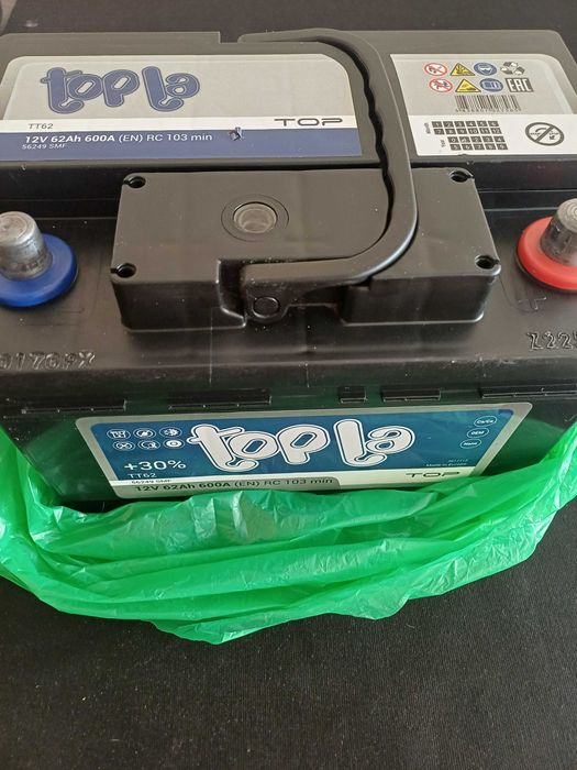 Акомулатор Topla 62Ah 12v 600A