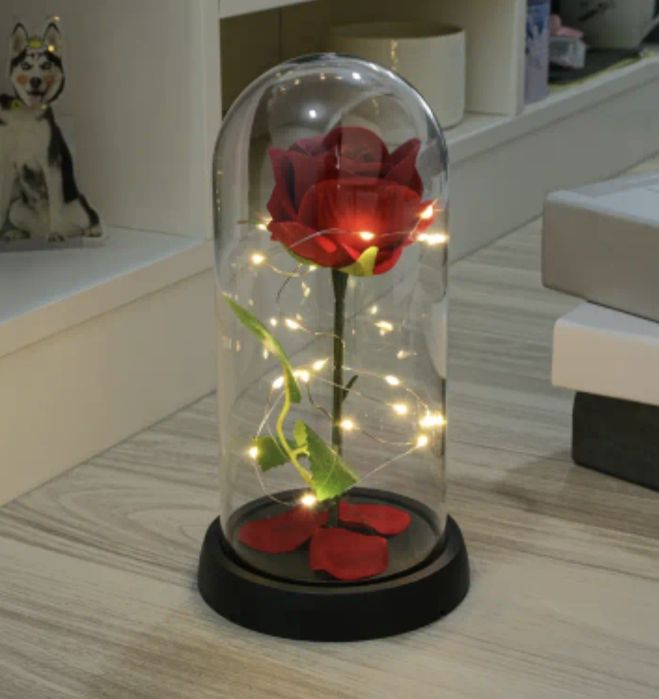 Статуетка / Стъкленица Disney - Красавицата и звяра - Вечна роза