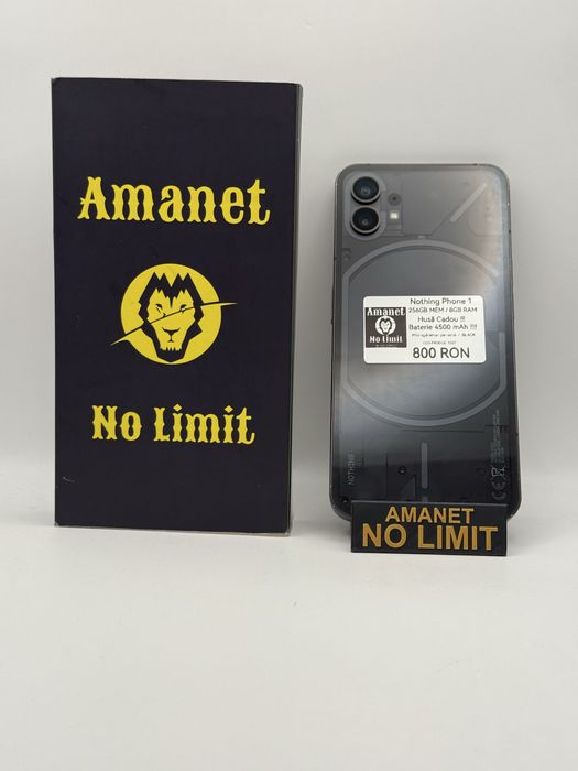Nothing Phone 1 Black 256GB / 8GB ram, AMANET NO LIMIT.