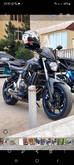 Ymaha mt07 2015 пробек 20000