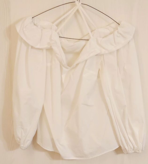 Bluza alba Zara, eleganta sau casual, masura S