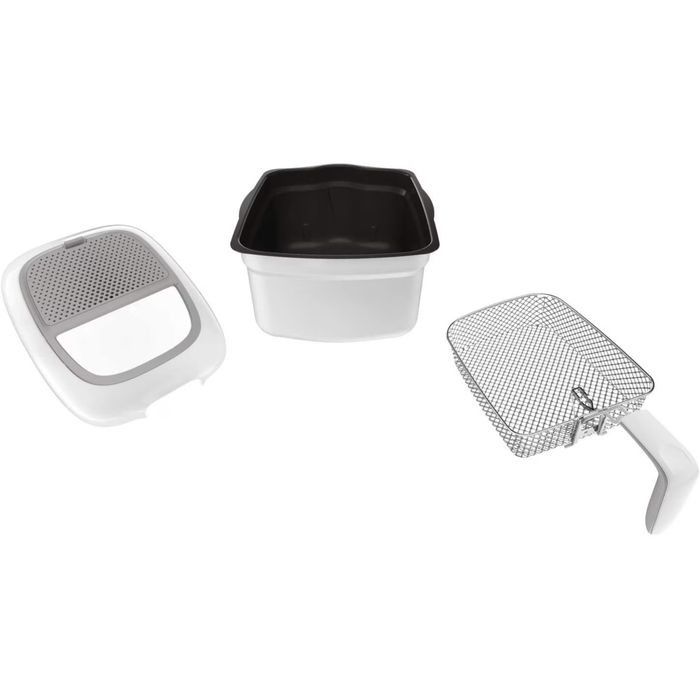 Фритюрник Tefal Super Uno Access FR3100, 1800W, 1,5 кг, регулируем термостат, Бял/Сив