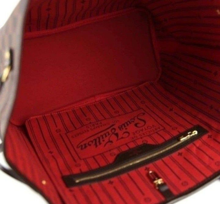 Geanta piele naturala LV Neverfull,portofel simplu atasat,certificat