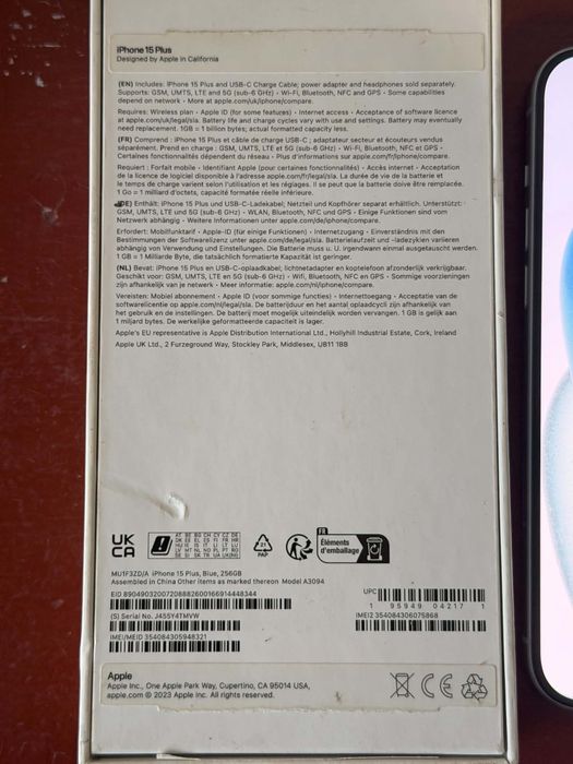 Iphone15 plus 256gb