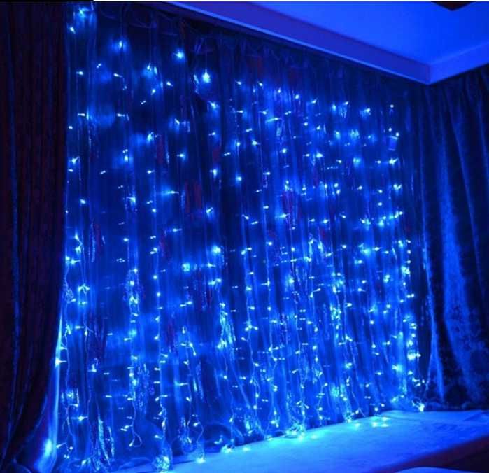 Декорации Завеса бял/син/топло бял цвят 3х3, 3х2,20м 3х2м, 2х2м