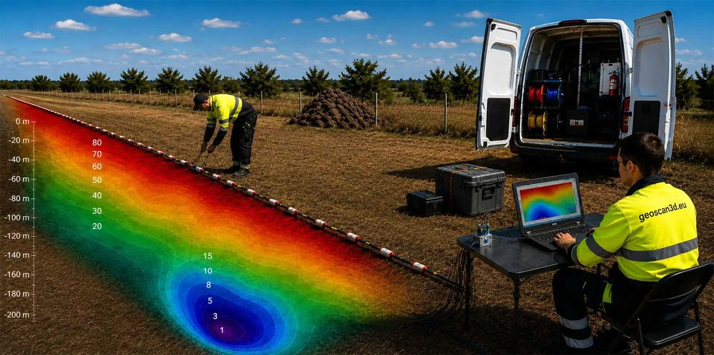 GPR сканиране на подземна комуникация до 40 метра дълбочина