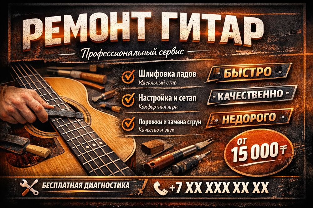 Ремонт, настройка гитар
