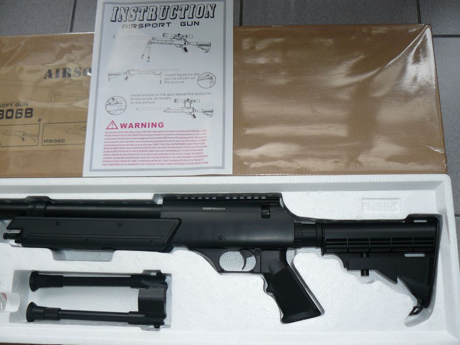 Pusca Airsoft Sniper MB06B WELL,Cu Bipod, Spring/Manuala,Noua In Cutie