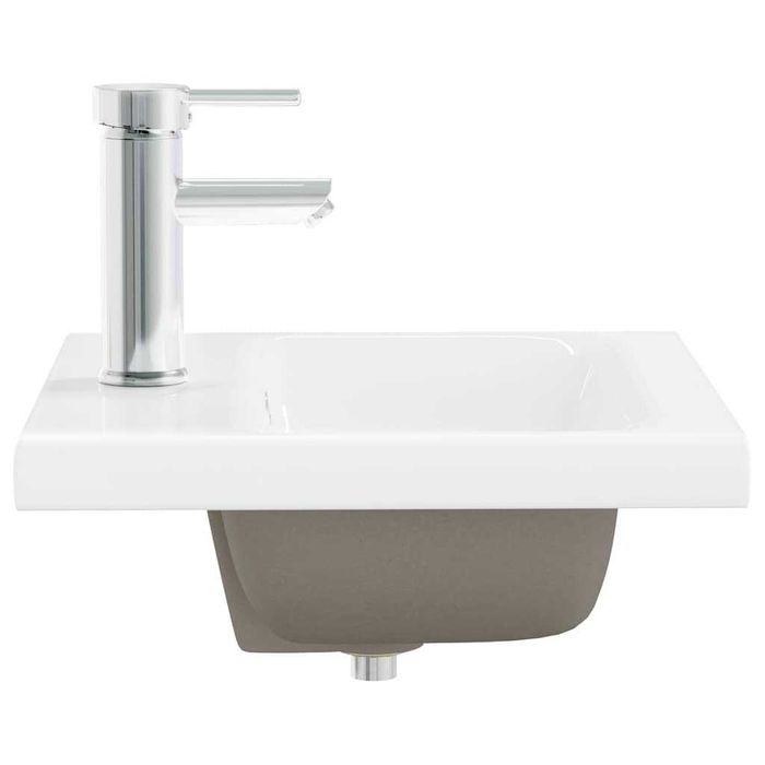 Chiuvetă încorporată cu robinet ceramic alb