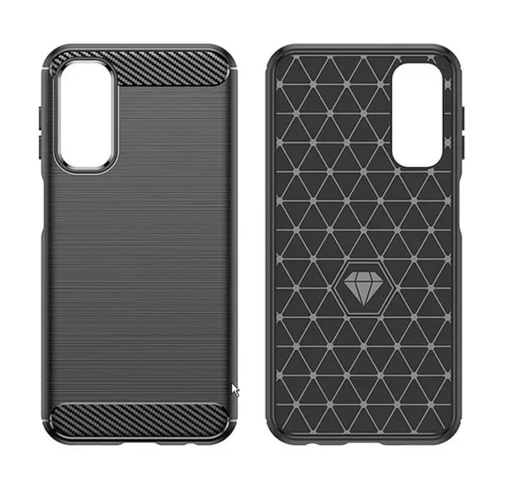 SAMSUNG A15/A25/A33/A34/A35/A53/A54/A36/A56 Husa Silicon Carbon Brushed Neagr